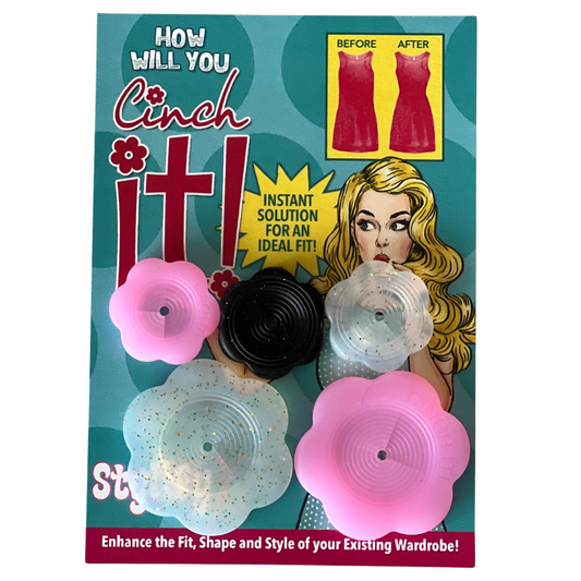 NEW Cinch it! MULTI 5 Pack Clothing Clips for Dresses, T-Shirts, Scarves & More Women's Style