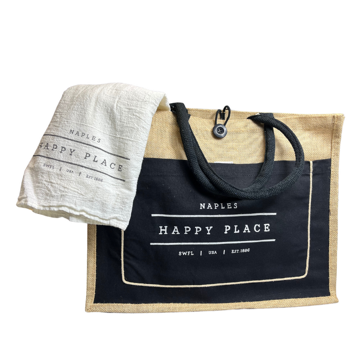 Naples Happy Place Bag image with a white scarf on it